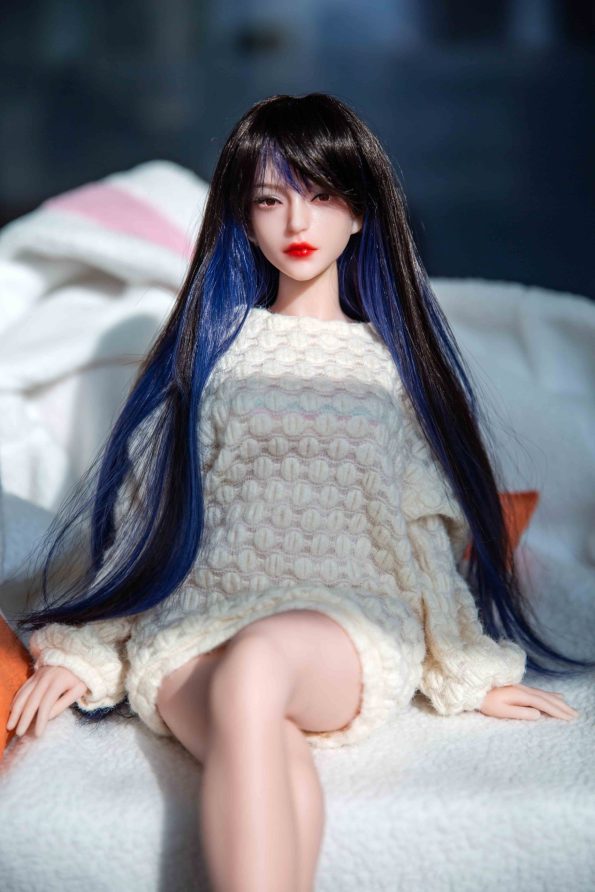 Custy Ft Cm Realistic Long Hair Lifelike Mini Sex Doll Silicone